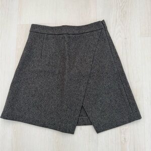 Gray Wool Skirt